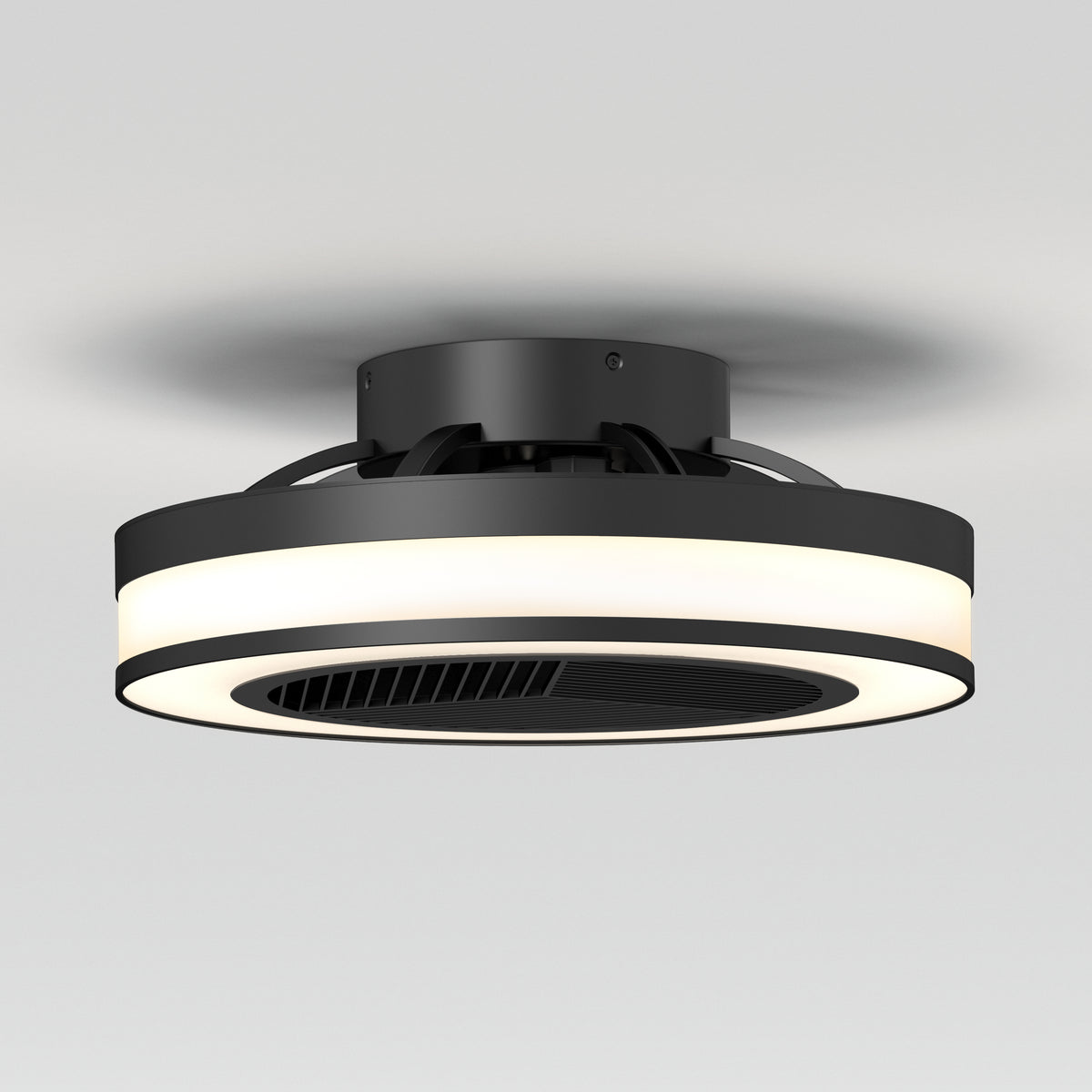 Elton 49 cm (19 po) DEL moderne fandelier ventilateur de plafond avec lumière - télécommande incluse