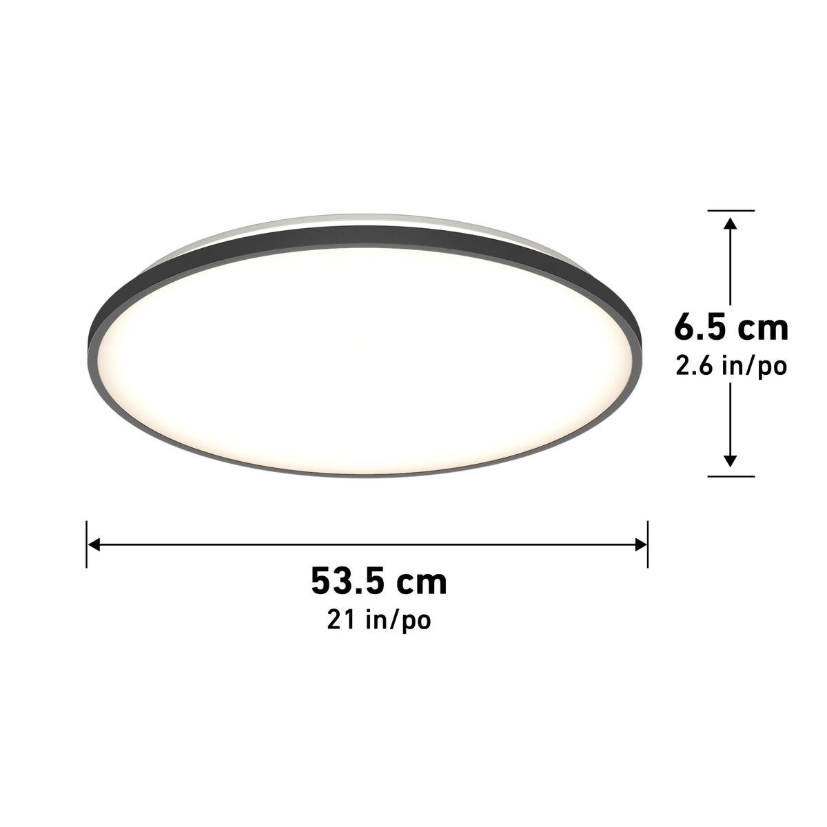 Europa luz de techo LED moderna empotrada 54 cm (21 in.) - con control remoto