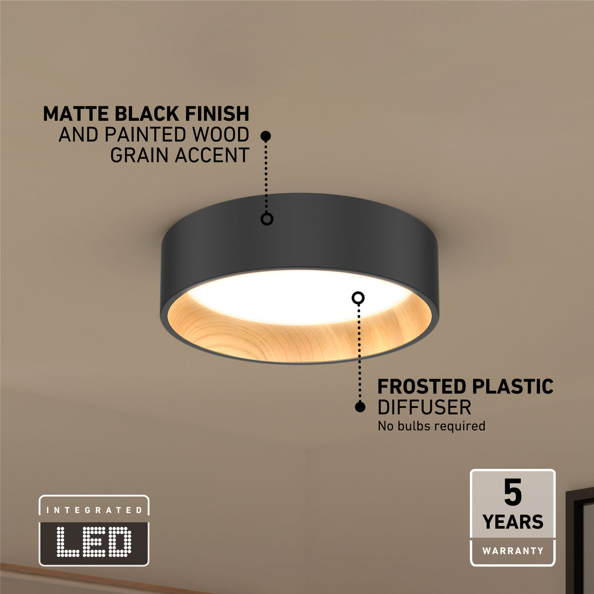 Alton 13 in. (33 cm) Modern LED Flush Mount Ceiling Light 3 CCT