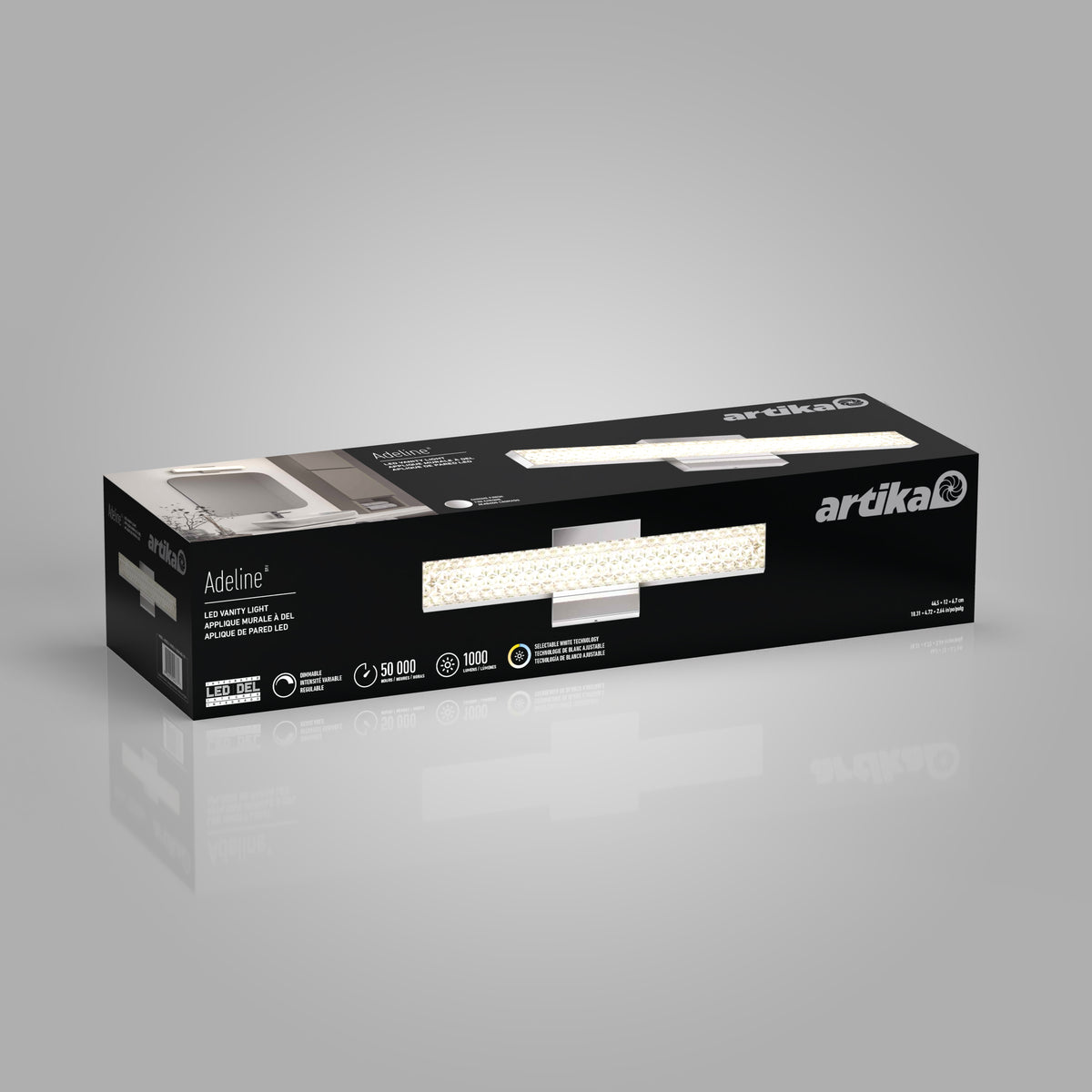 Adeline 18 pulg (46 cm) luminario de baño LED integrado 3 TCL para baño