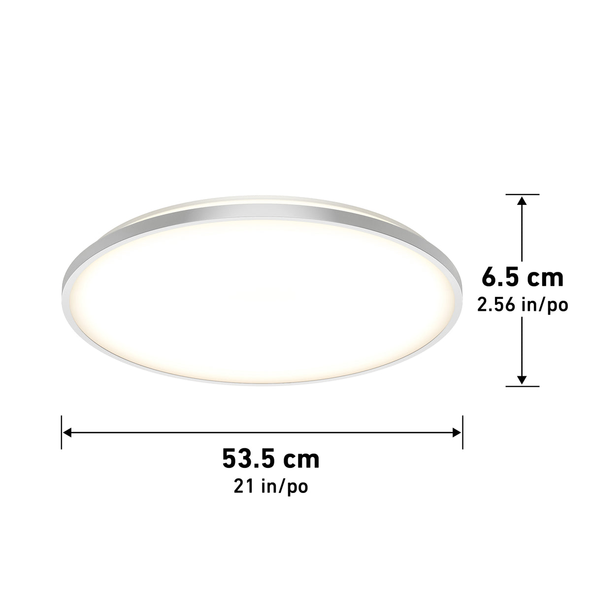 Europa luz de techo LED moderna empotrada 54 cm (21 in.) - con control remoto