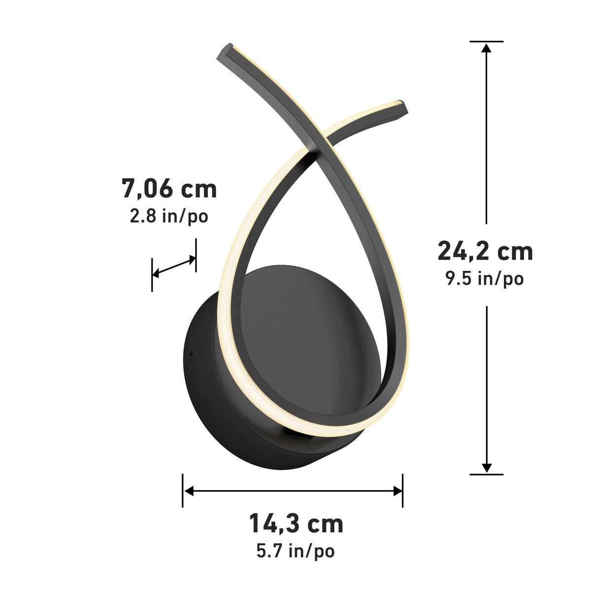 Gamma lámpara de pared LED moderno 5 CCT