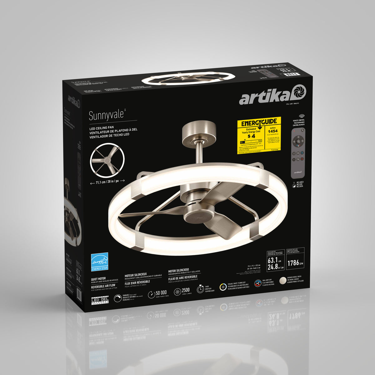 Sunnyvale 28 in. LED modern ceiling fan - with remote