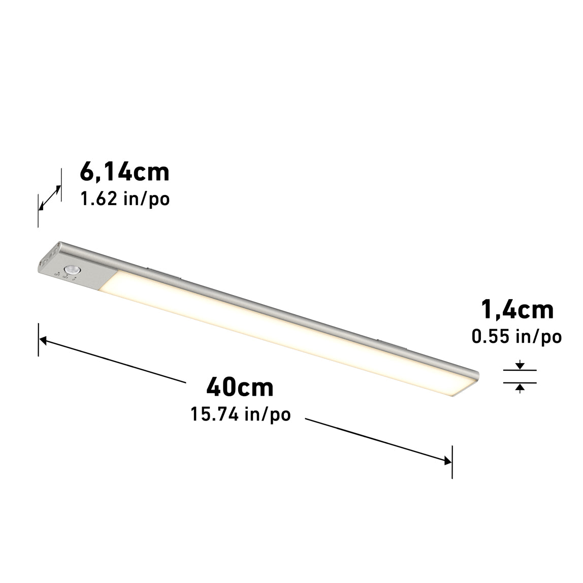 Outline lumières LED sous armoire 3CCT - paquet de 3