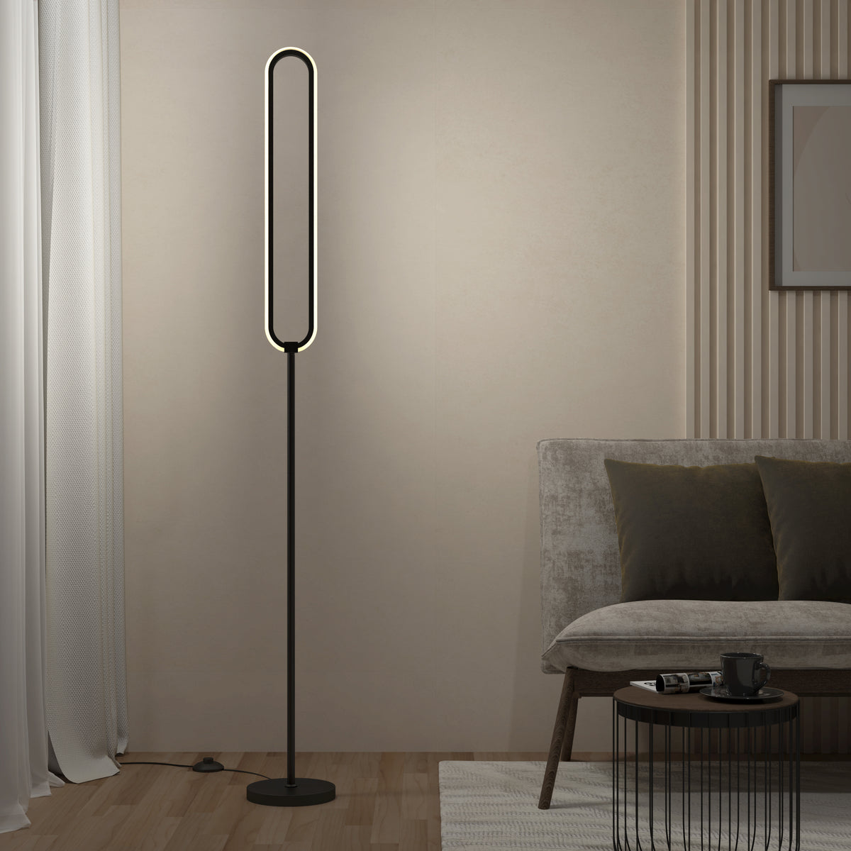 Leni dimmable LED modern floor lamp