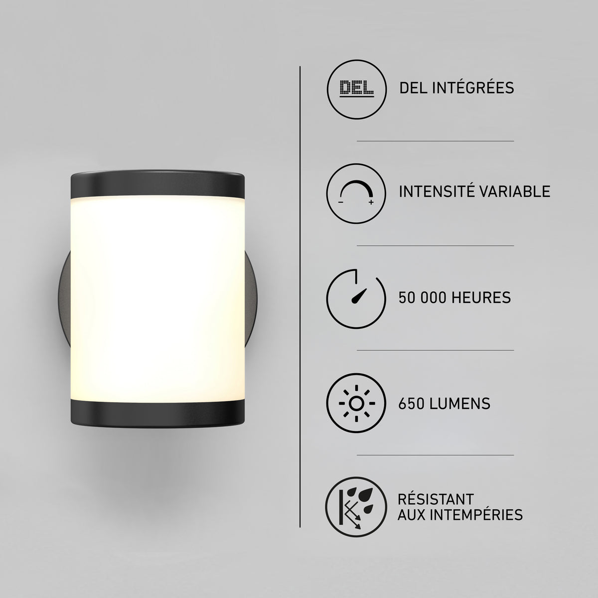 Artika Landon LED Outdoor Wall Light 2-Pack: dimmable, 650 lumens, 50,000 hrs, weather resistant.