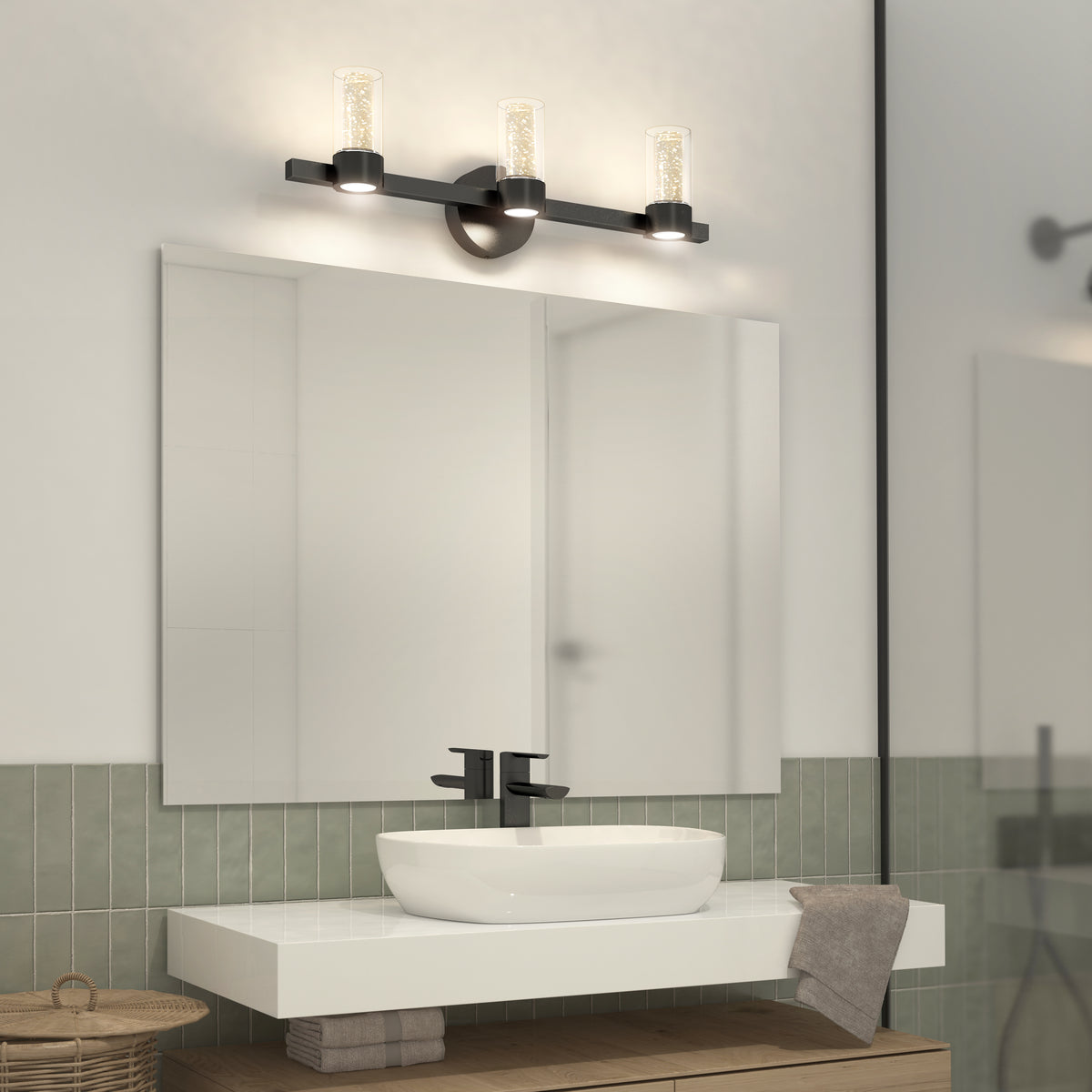 Novello 27-in (69 cm) 3-Light Modern LED Vanity Light for Bathroom
