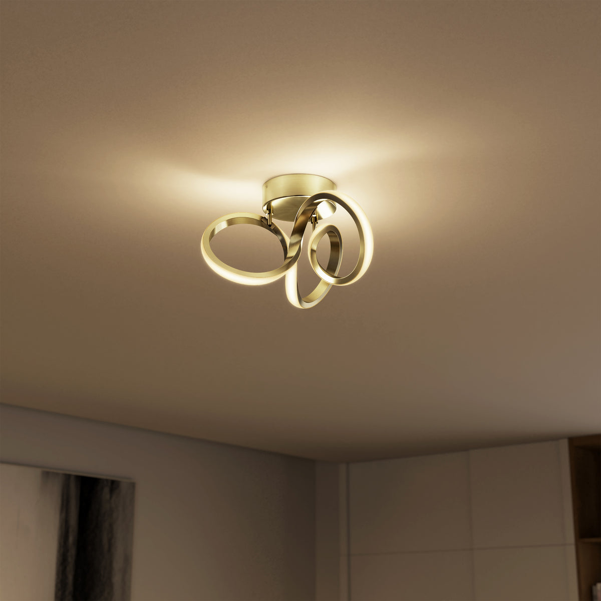 Swirl luz de techo LED moderna empotrada 35 cm (14 in.)
