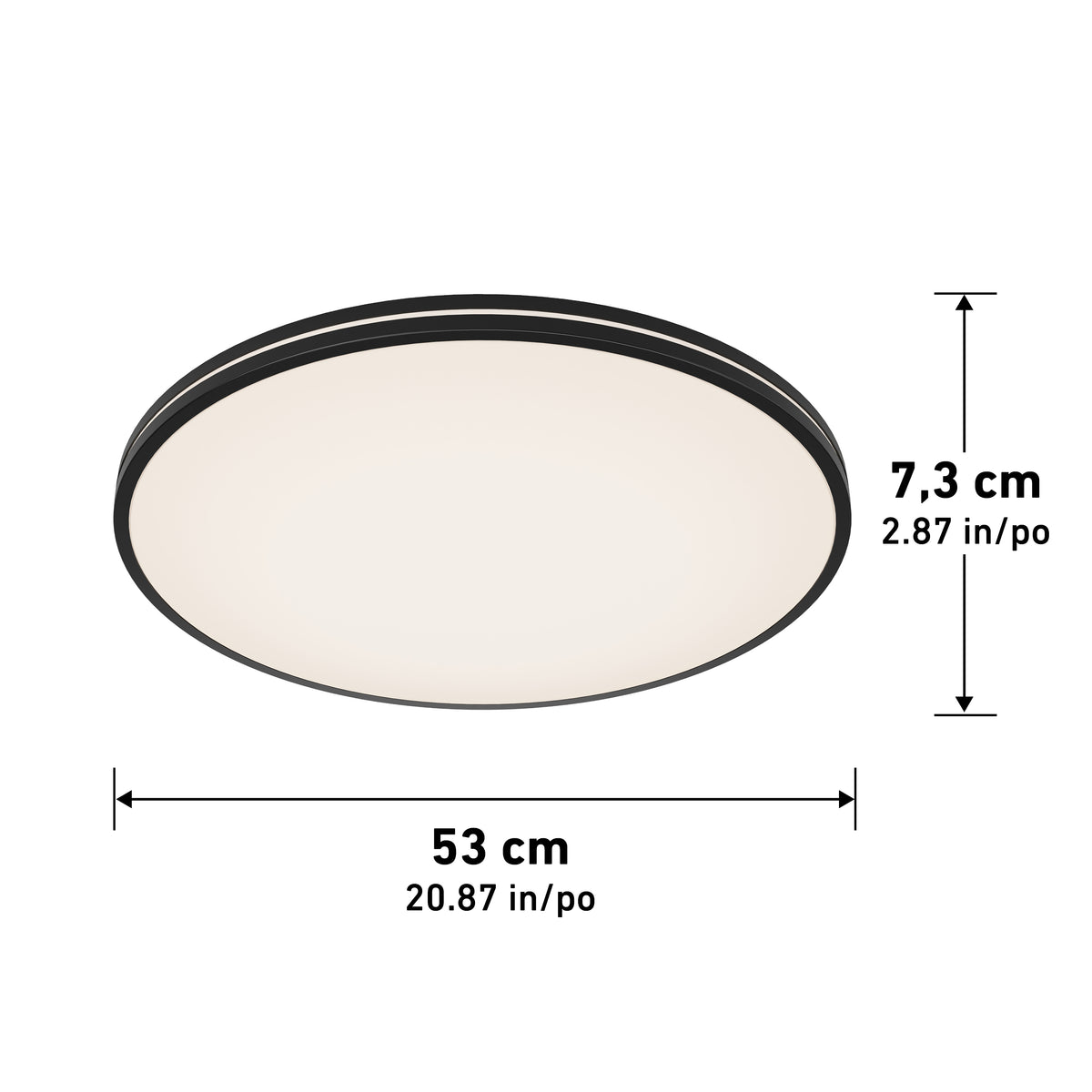 Athos 21 in. LED flush mount light - with remote
