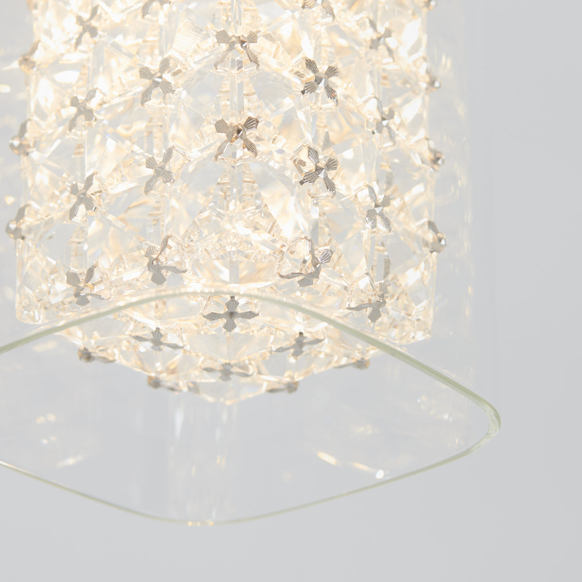 Crystal Cube suspension à 1 Lumière DEL