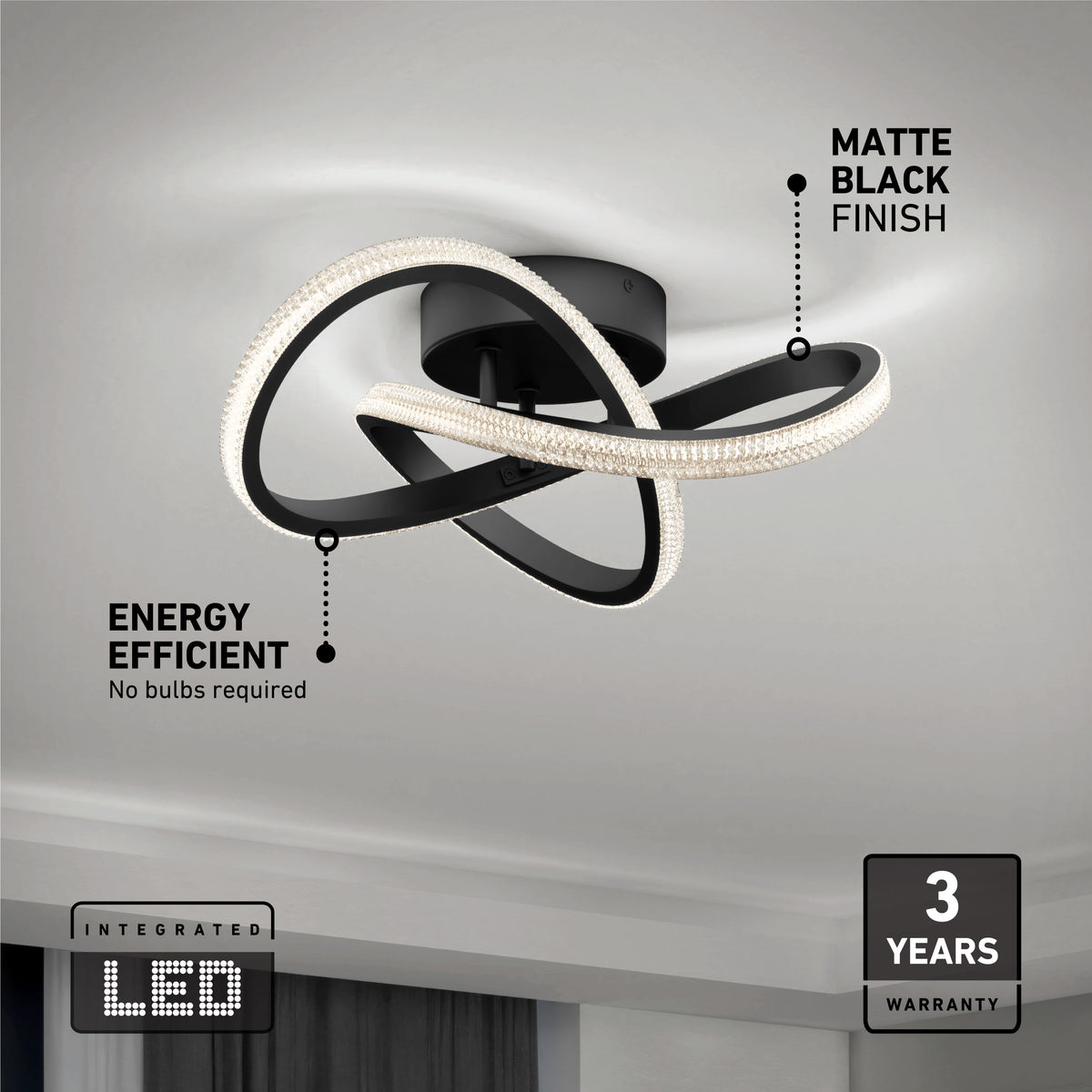 Morgan modern LED flush mount light 5 CCT