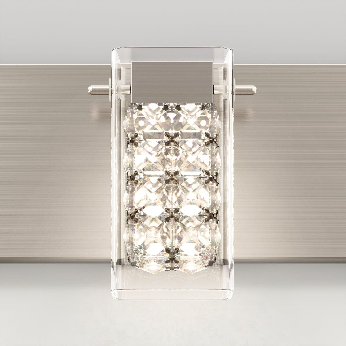 Crystal Cube 21 pulg (53 cm) luminario de vanidad de 3 luces LED moderno 5 TCL para baño