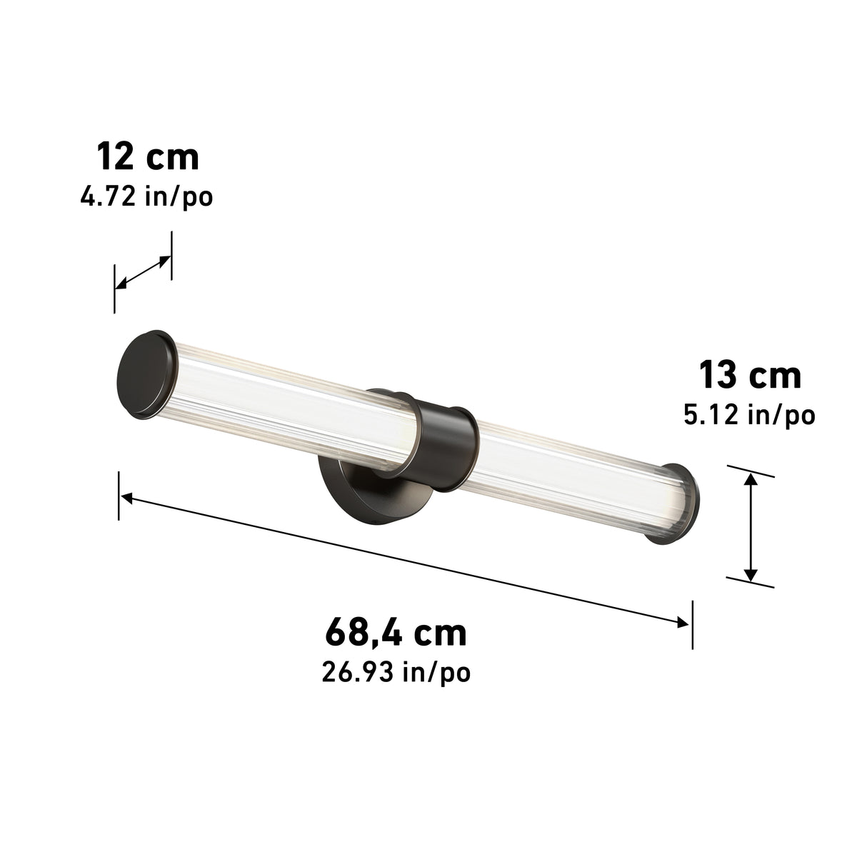 Kendra LED contemporary bathroom vanity light 3 CCT