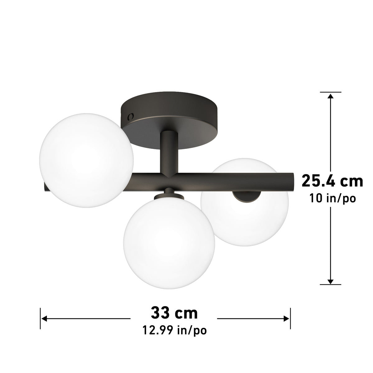 Bloom 13 in. (33 cm) Modern LED Flush Mount Ceiling Light 3 CCT