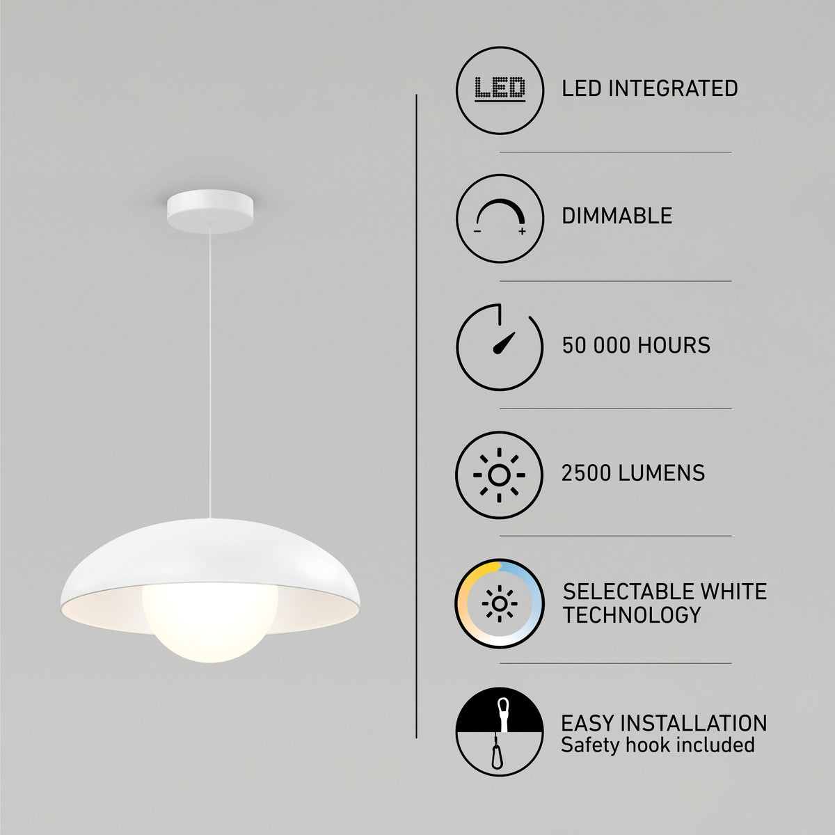 Boden suspension moderne rustique à DEL 3 CCT