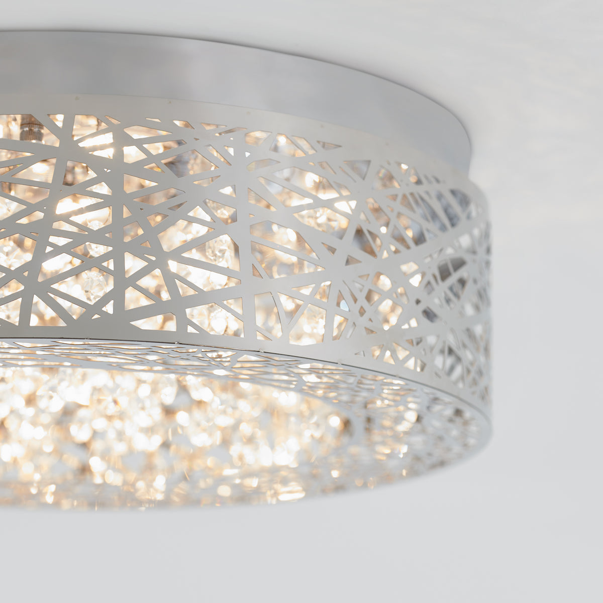 Crystal Nest 15 in. (38 cm) LED Flush Mount Ceiling Light