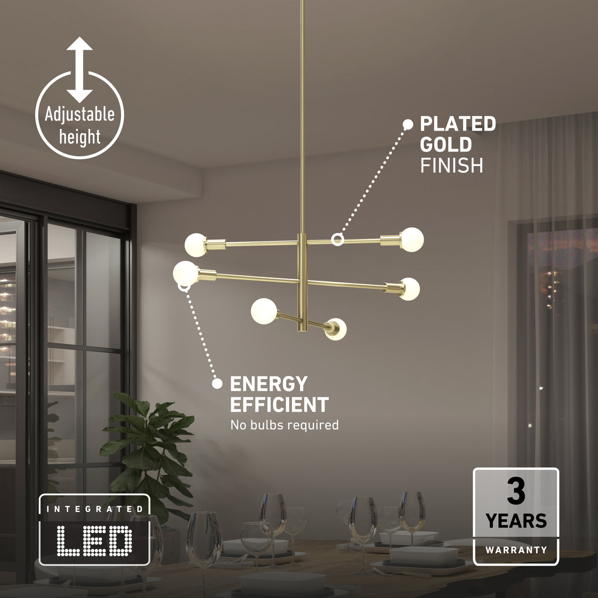 Aristo LED pendant light 5 CCT