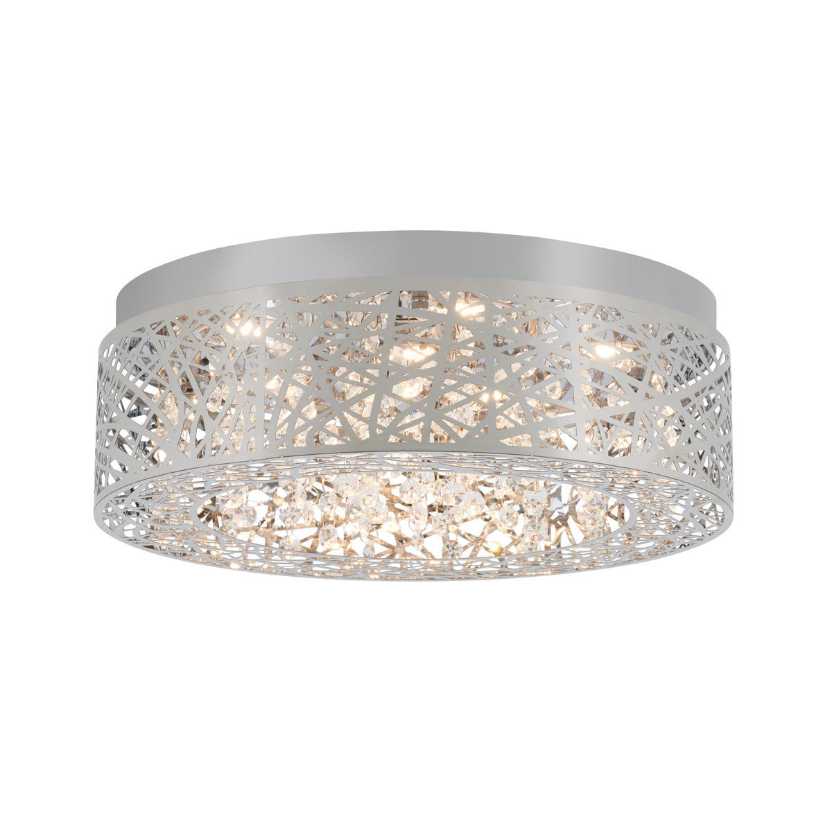Crystal Nest 15 in. (38 cm) LED Flush Mount Ceiling Light