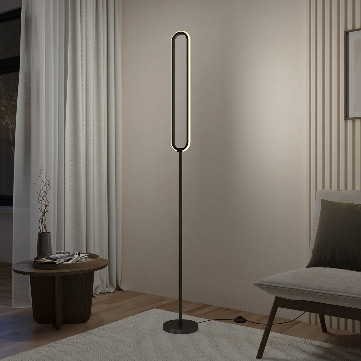 Leni dimmable LED modern floor lamp