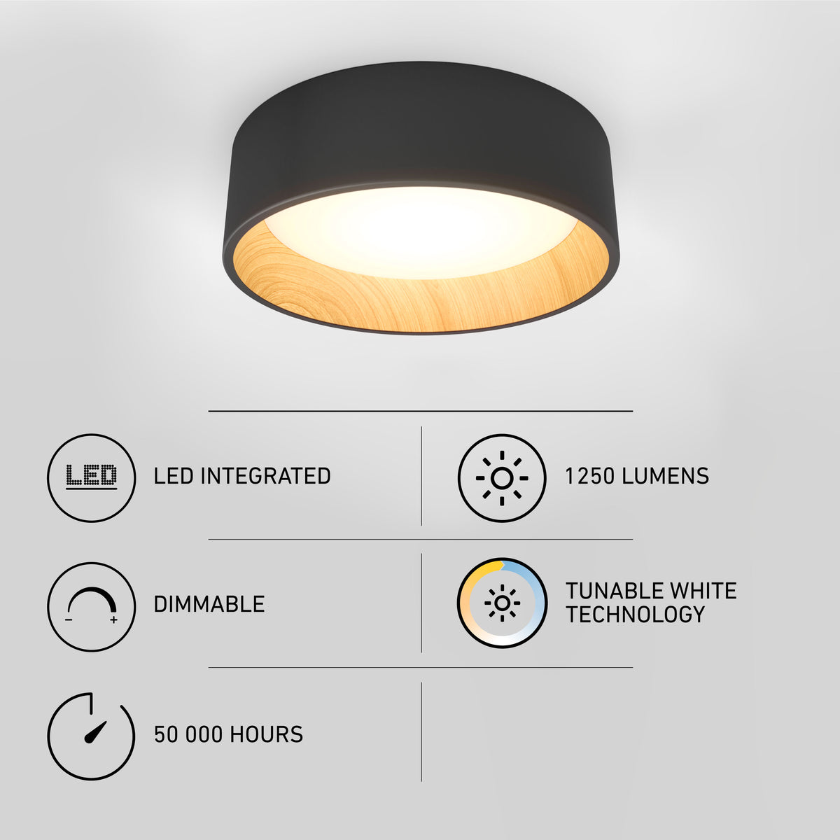 Alton 13 in. (33 cm) Modern LED Flush Mount Ceiling Light 3 CCT