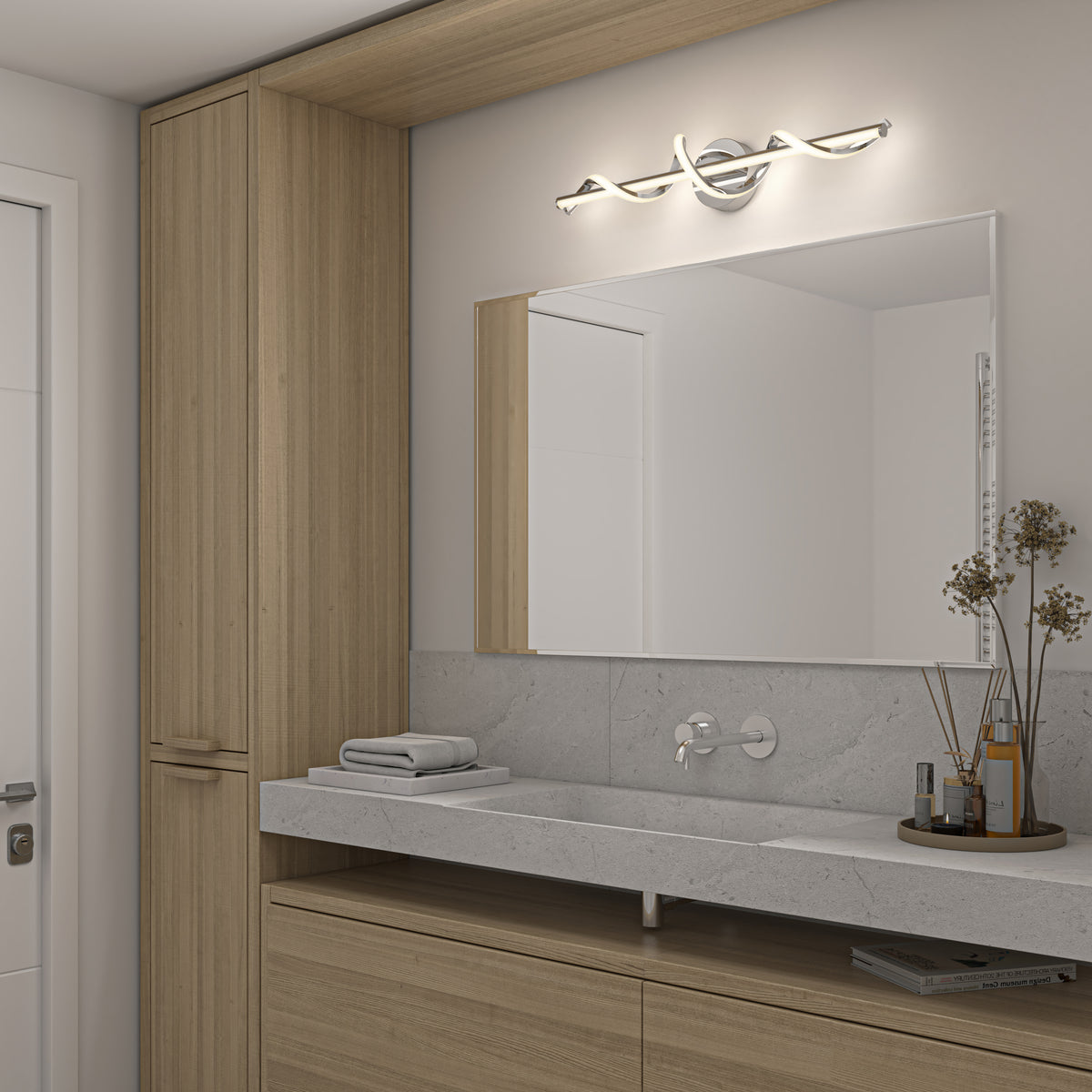 Coda 27 pulg (69 cm) luminario de baño LED integrado 5 TCL para baño