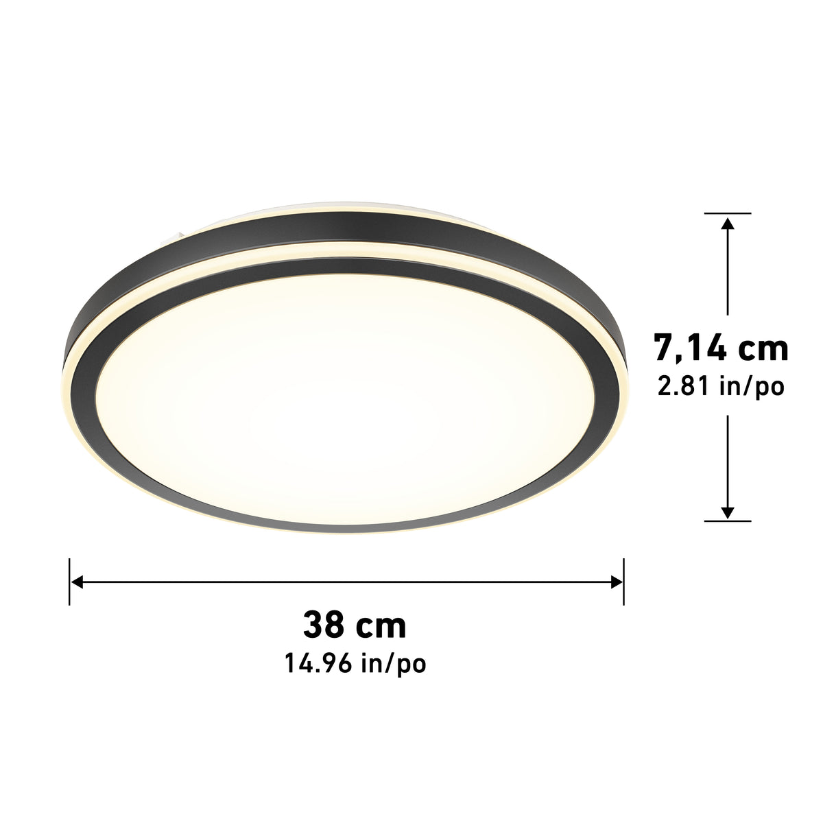 Altitude 15 in. LED modern flush mount light 5 CCT