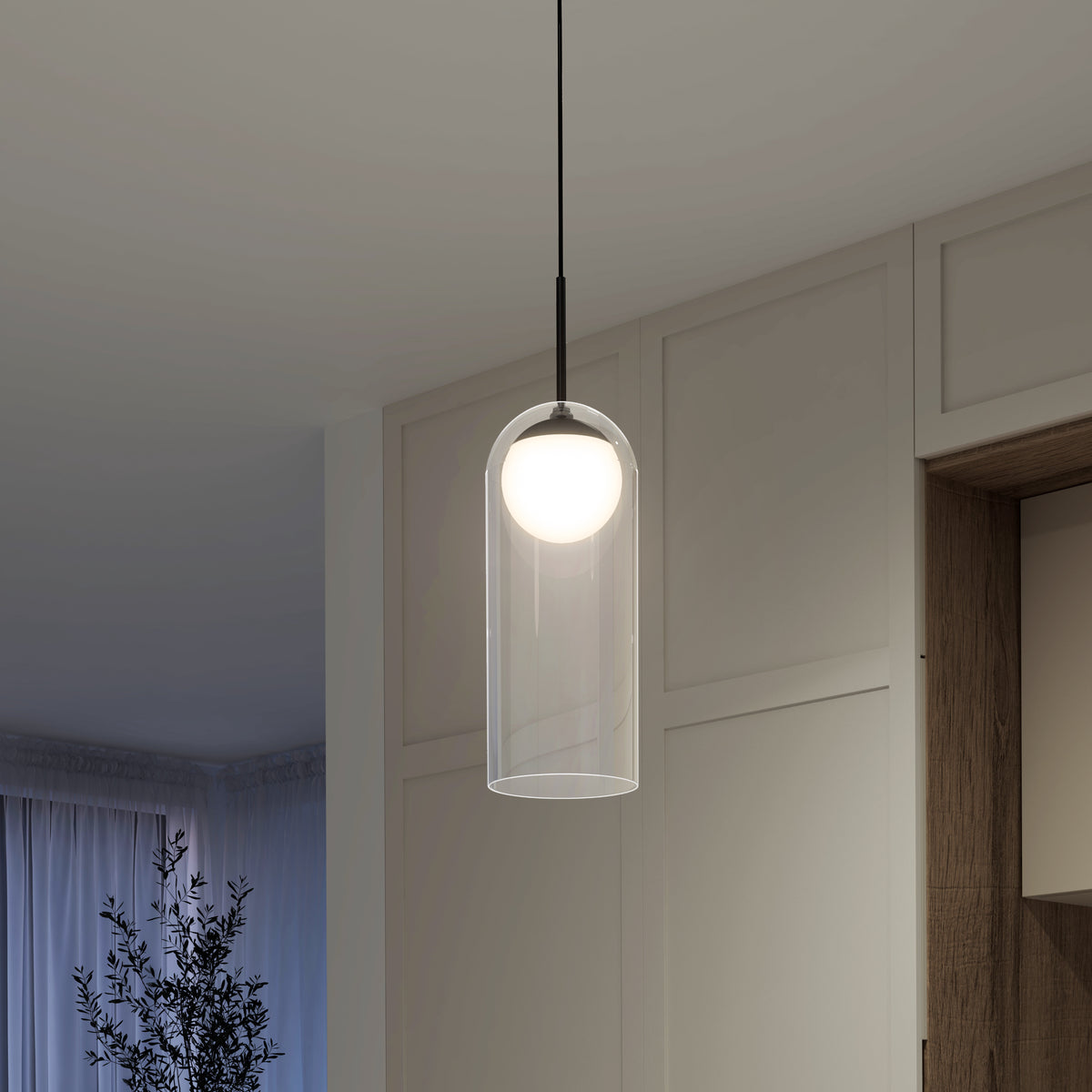 Mirah lámpara suspendida LED estilo mid-century 3 CCT