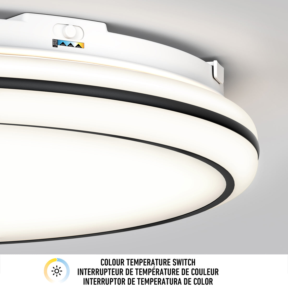 Emina 13 in. LED flush mount light 3 CCT
