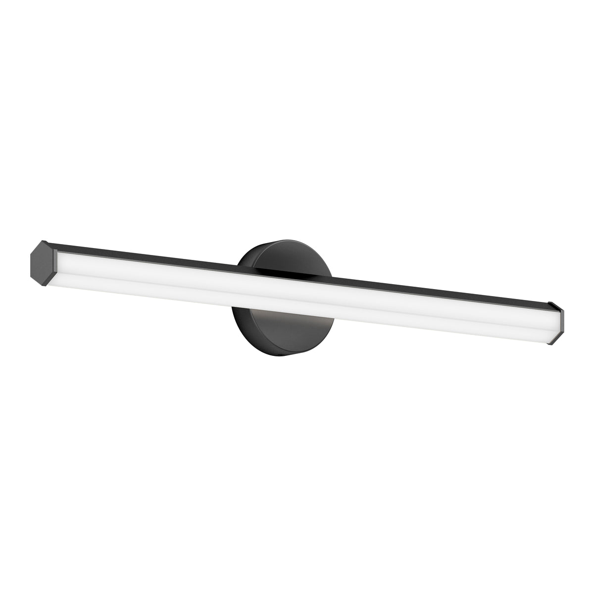 The Artika Ewen modern LED bathroom vanity light 5 CCT is a black and white wall sconce with adjustable color balance.