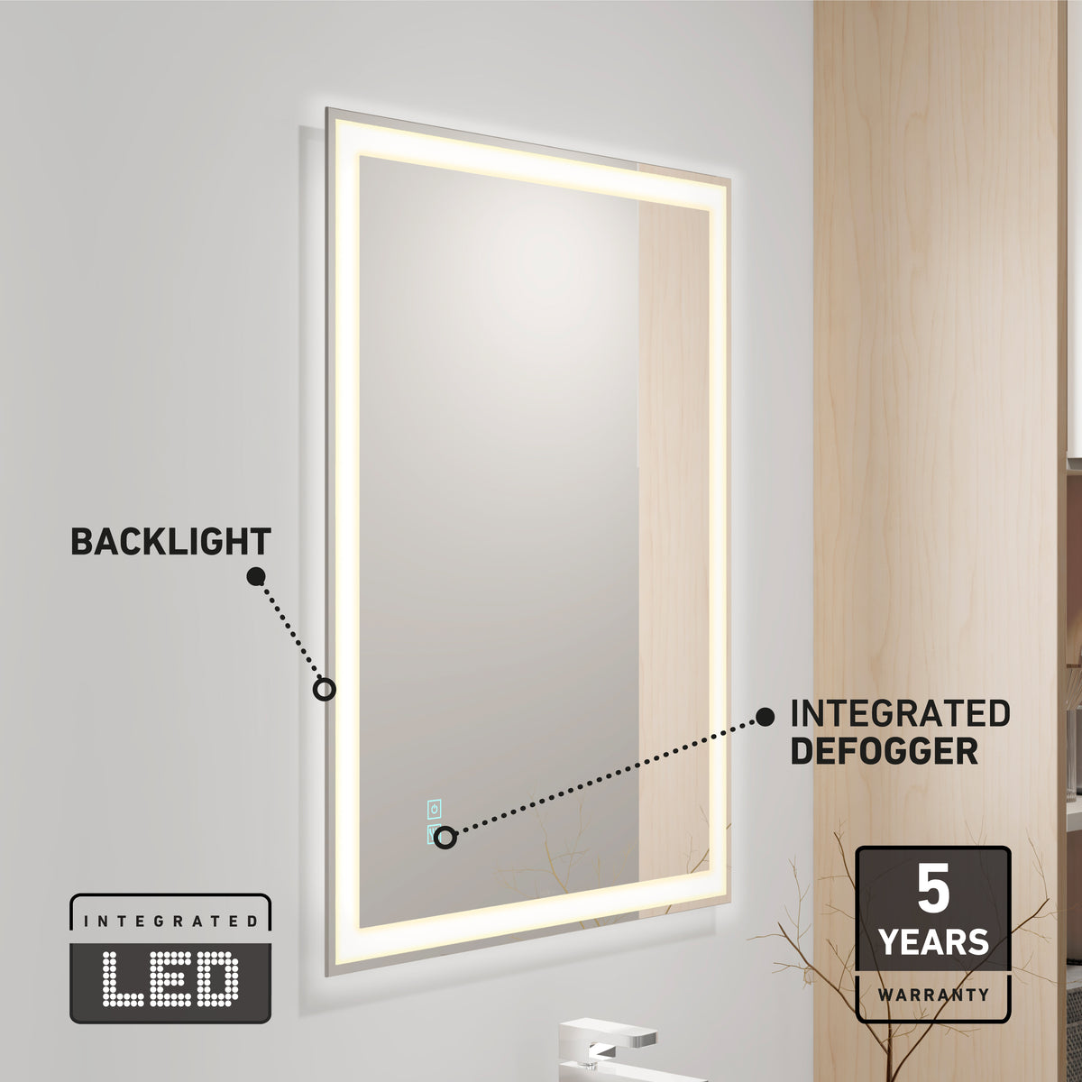 Sofia LED mirror 3 CCT with defogger