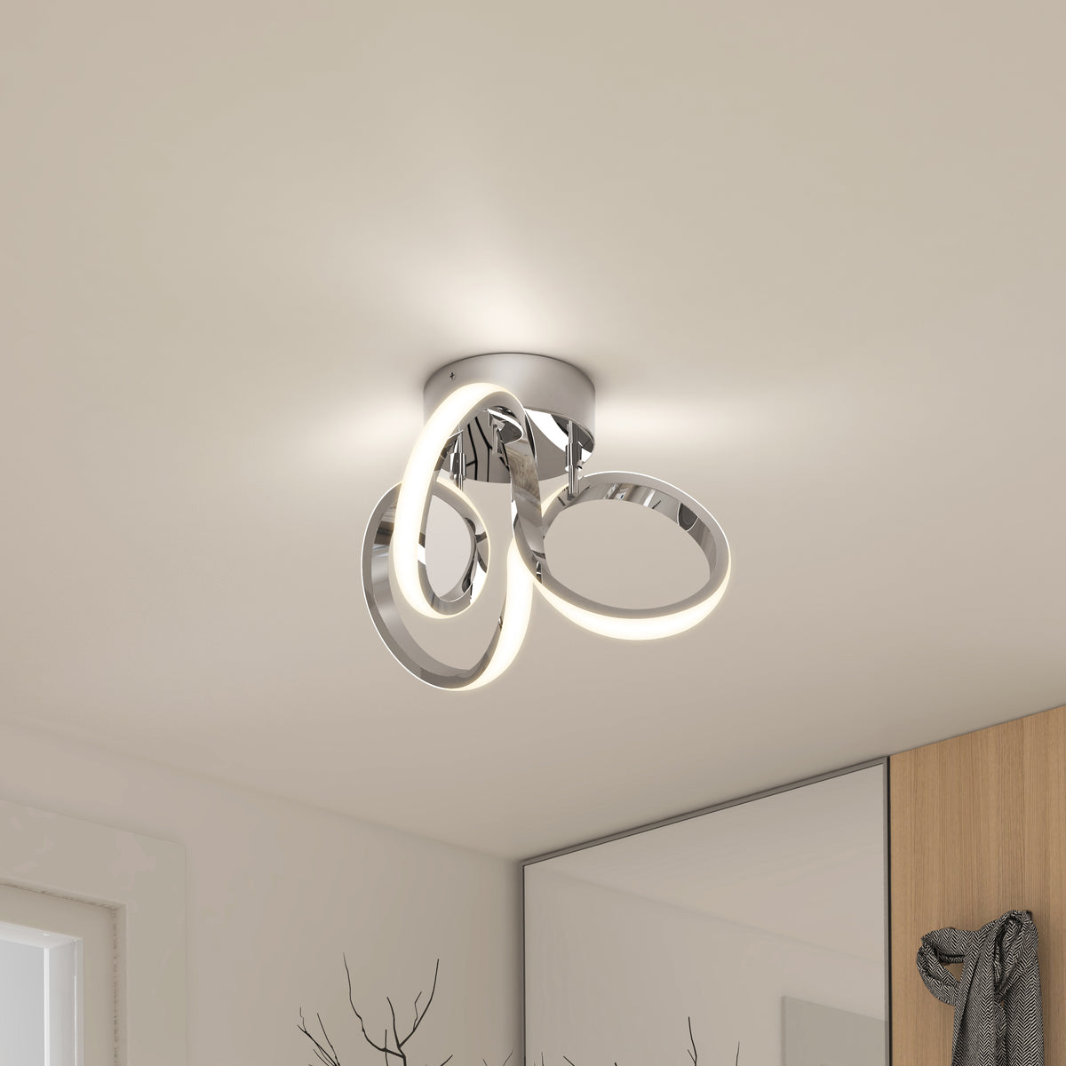 Swirl luz de techo LED moderna empotrada 35 cm (14 in.)
