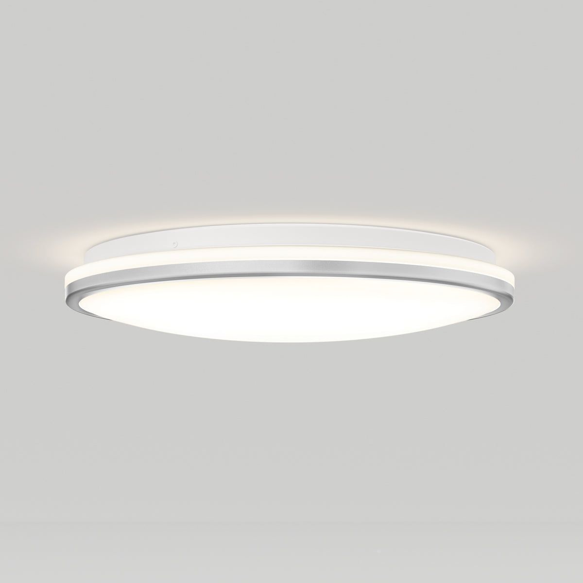 The Artika Macy 15 in. LED flush mount light is a modern, round RGB Wifi ceiling fixture with a frosted cover for soft light.