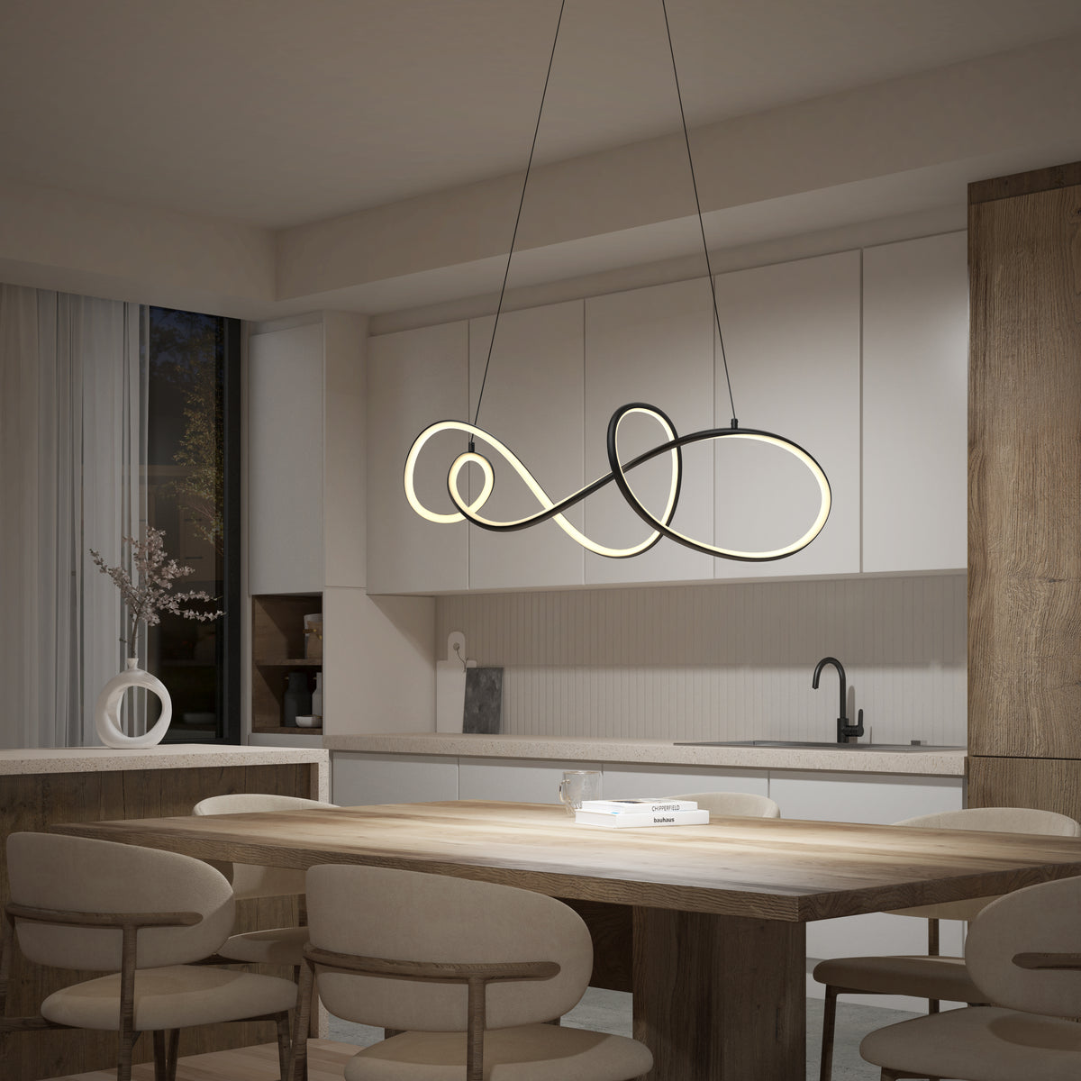 Siena modern LED pendant light 5 CCT