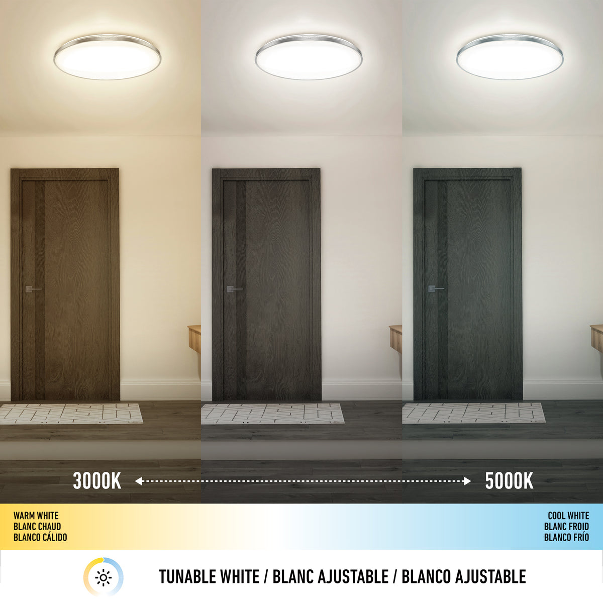 Europa luz de techo LED moderna empotrada 54 cm (21 in.) - con control remoto