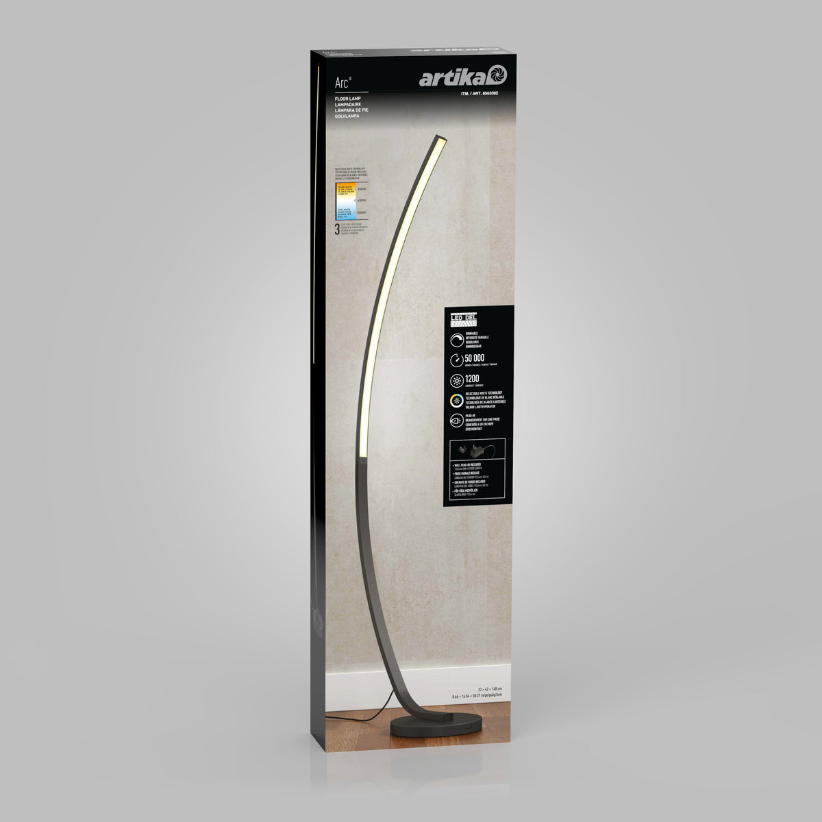 Lampadaire DEL Arc
