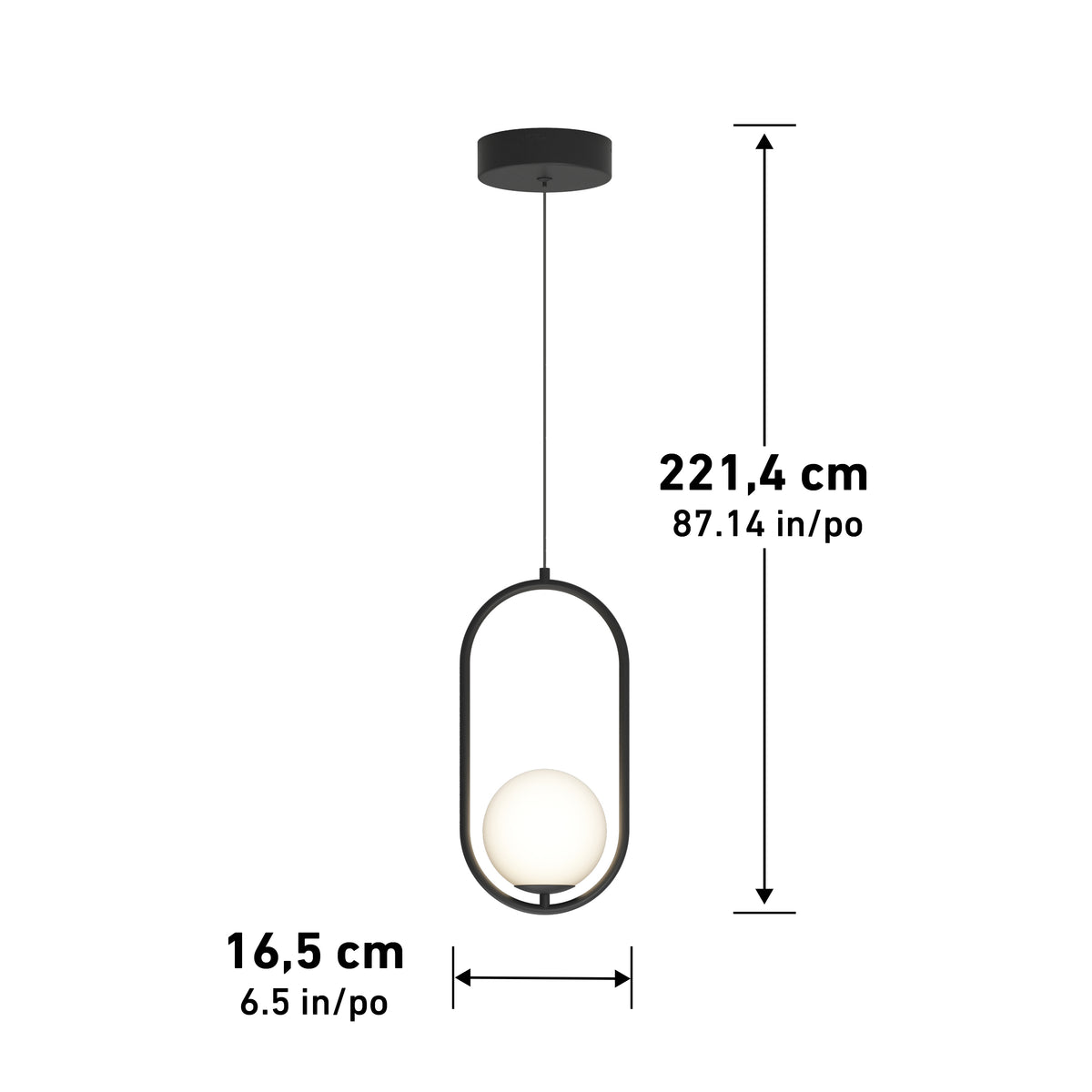 Bloom mid-century LED pendant light