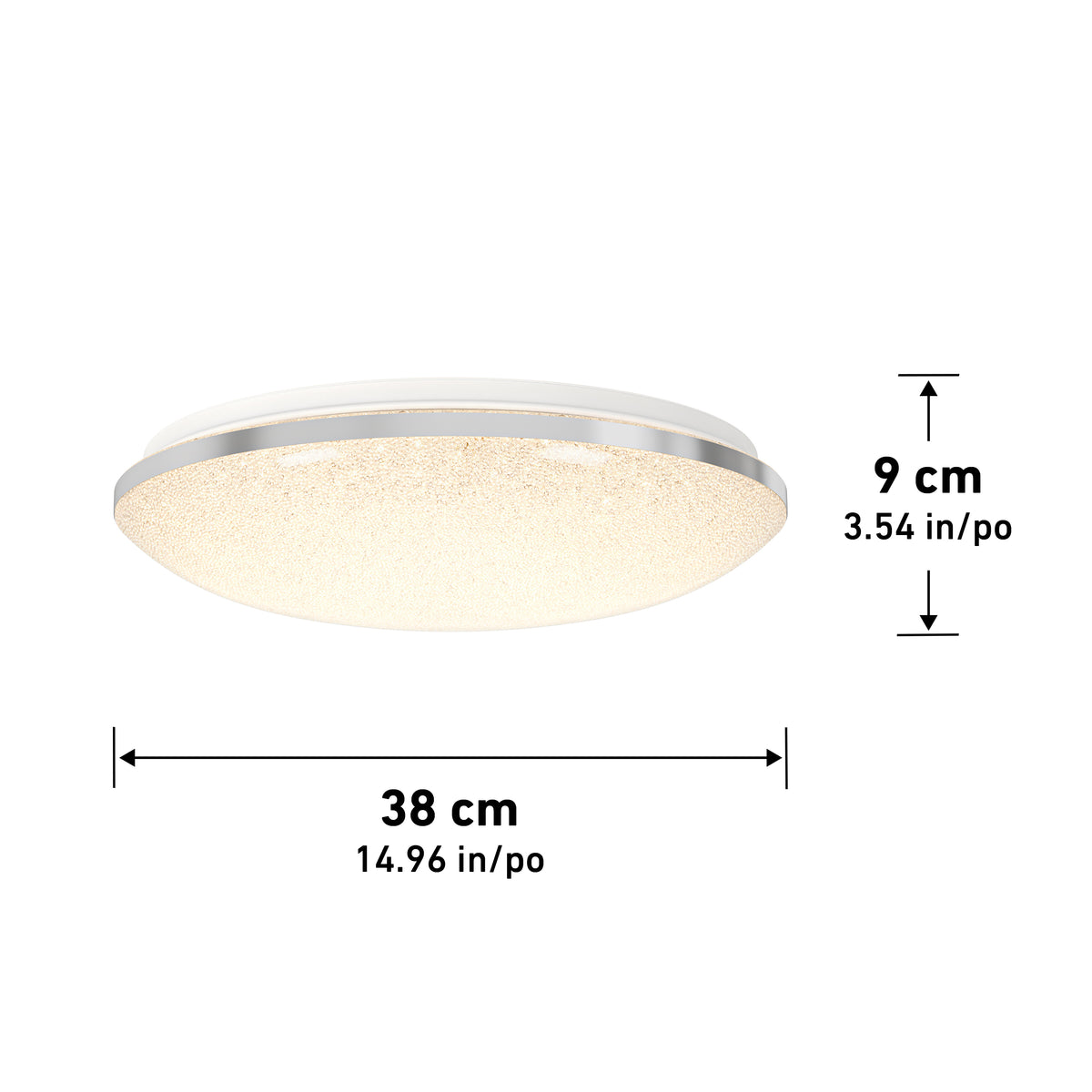 Sparkle 15 in. (38 cm) Modern LED Flush Mount Ceiling Light 5 CCT