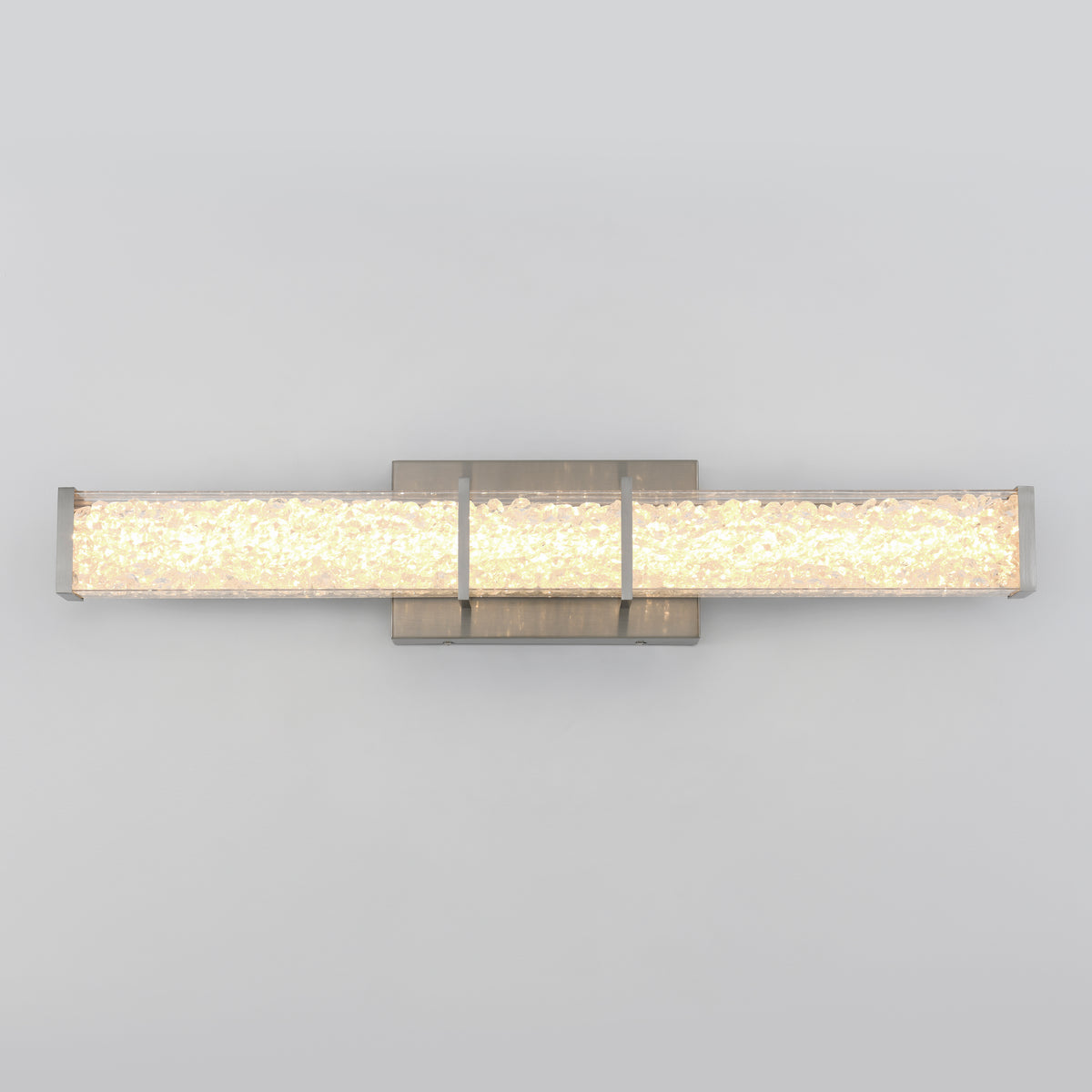 Artika Royale 27-in LED Vanity Light Bar—sleek, modern design with a textured glass shade, ideal for contemporary bathrooms.