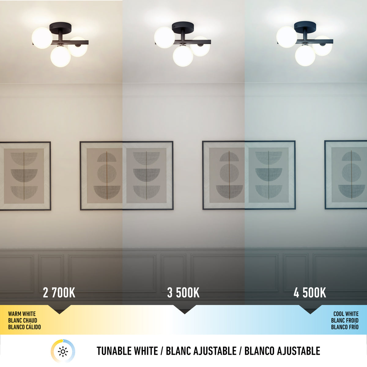 Bloom 13 in. (33 cm) Modern LED Flush Mount Ceiling Light 3 CCT