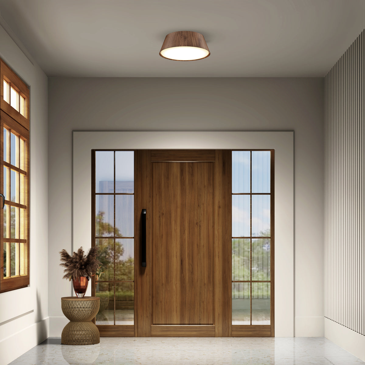 Dunham 15 in. (38 cm) Modern LED Flush Mount Ceiling Light 5 CCT
