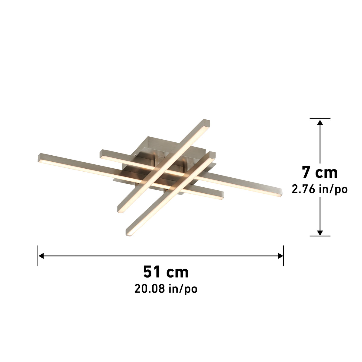 Grid 20 in. (51 cm) Modern LED Flush Mount Ceiling Light