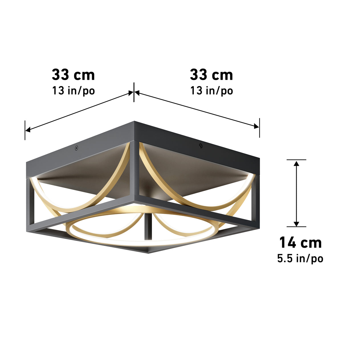 Luxury modern LED flush mount light