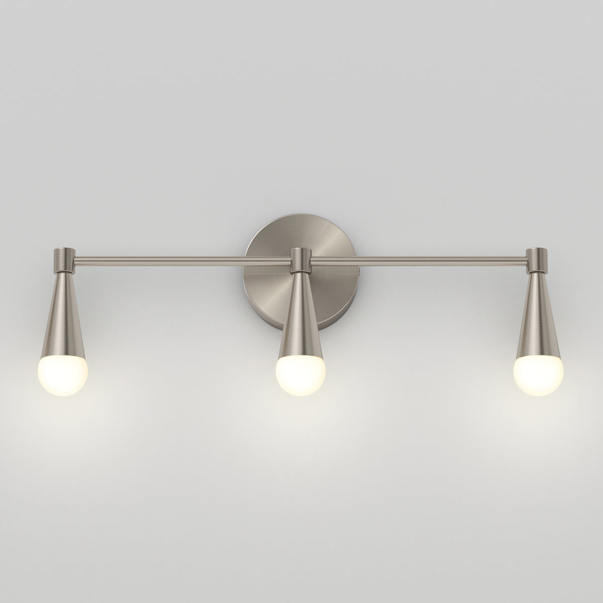 The Artika Wayden LED mid-century vanity light (3 CCT) is perfect for bathroom walls with its brushed metal and frosted glass design.