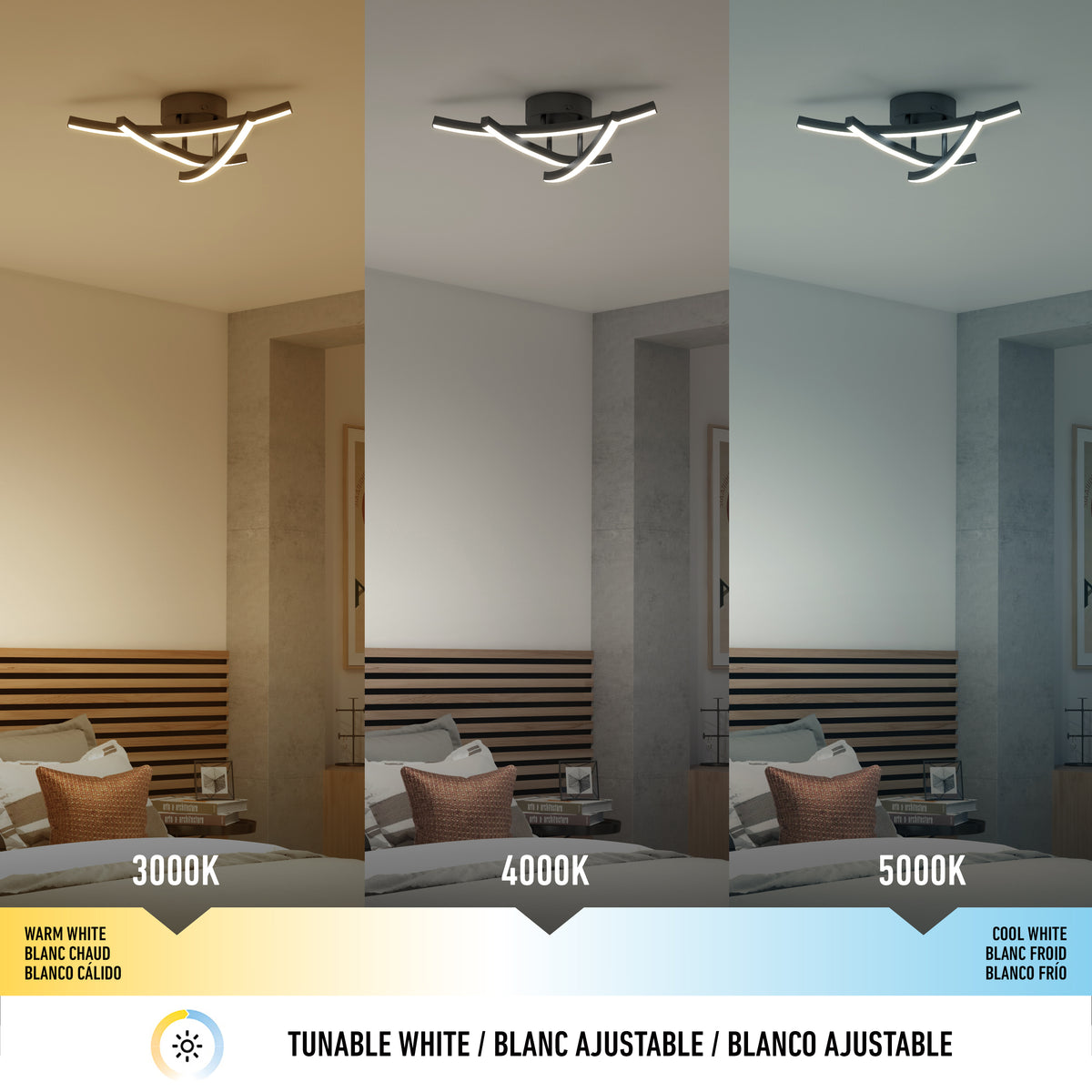 Orly 18 in. (45 cm) Modern LED Flush Mount Ceiling Light 3 CCT