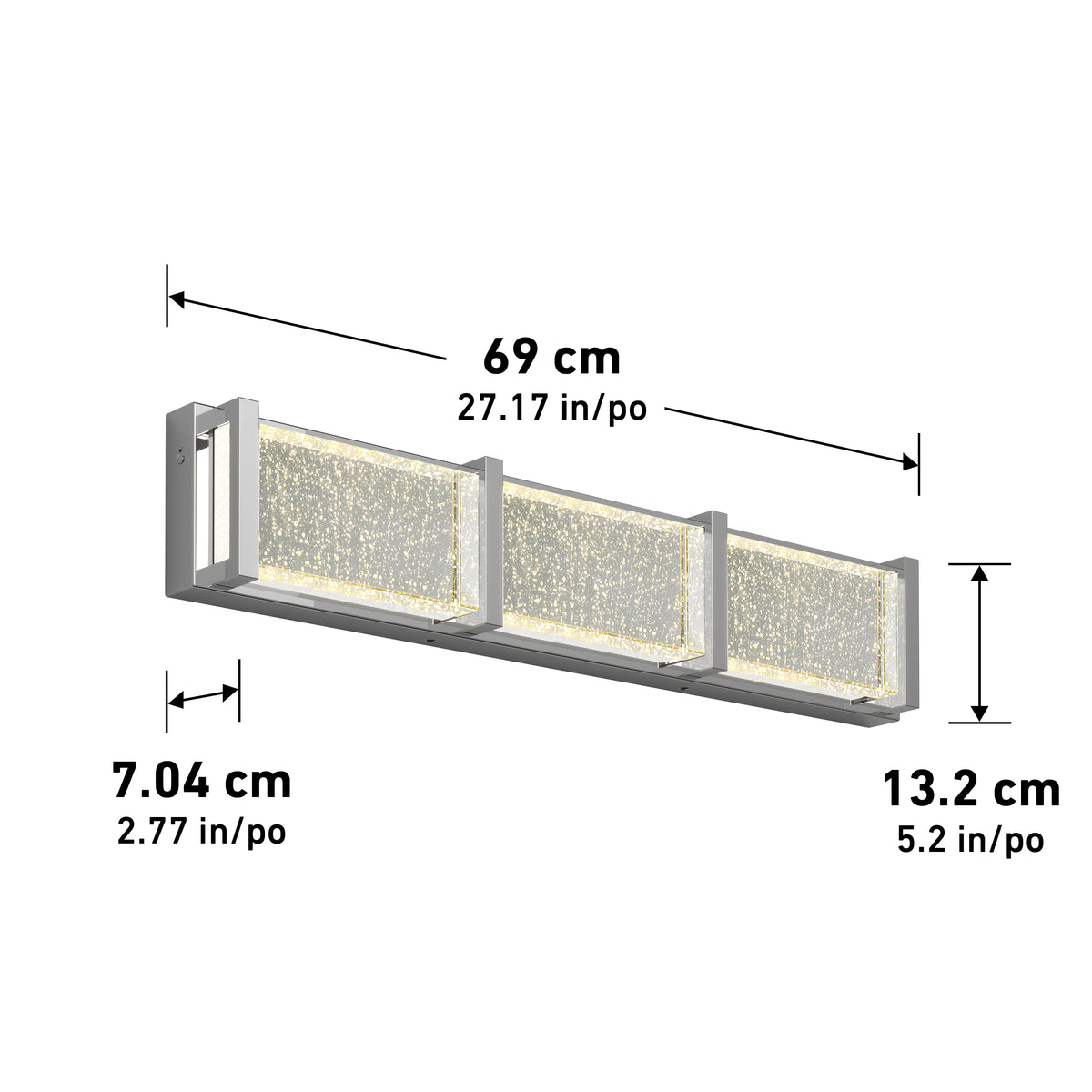 Subway Essence 27-in (69 cm) Integrated LED Vanity Light Bar for Bathroom
