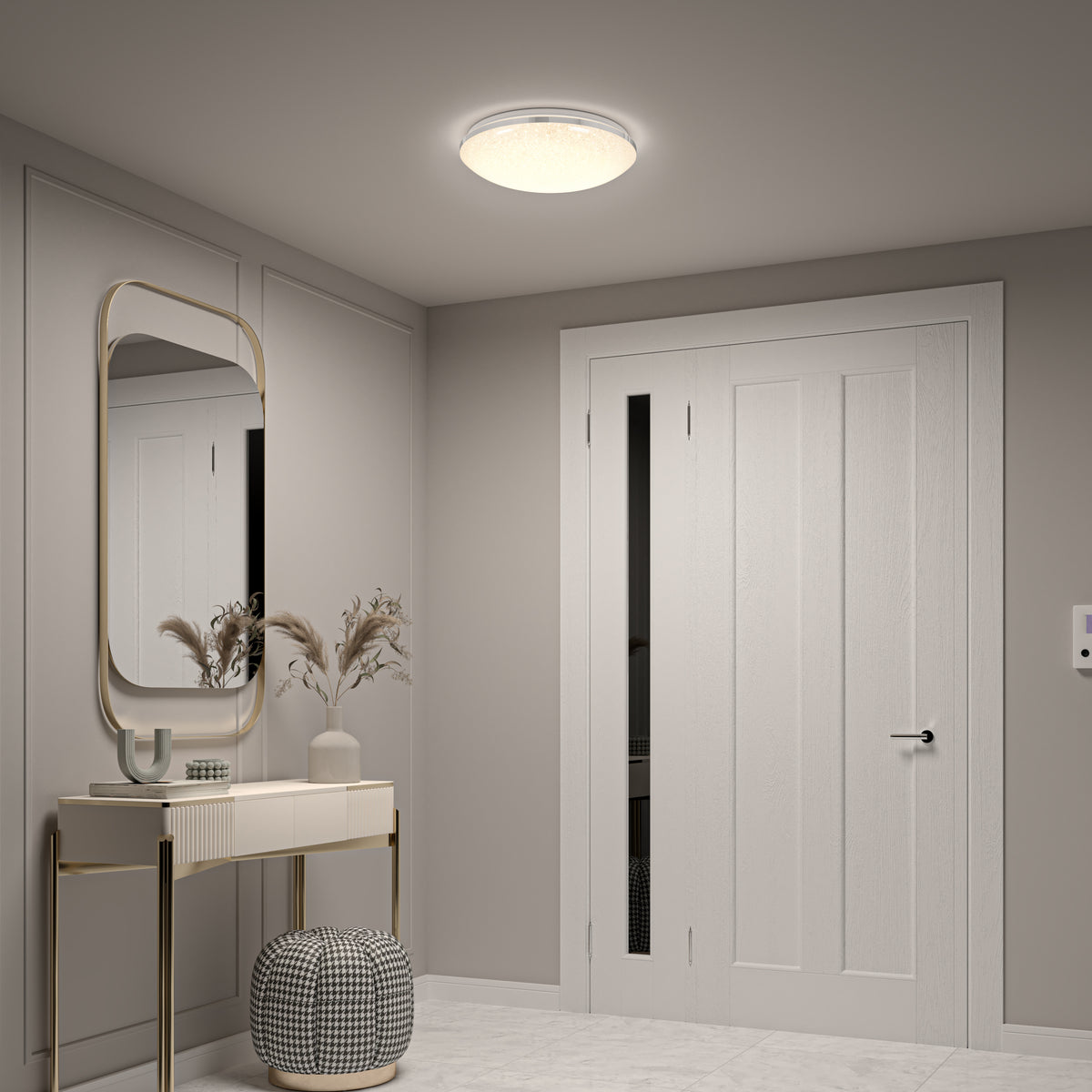 Sparkle 15 in. (38 cm) Modern LED Flush Mount Ceiling Light 5 CCT