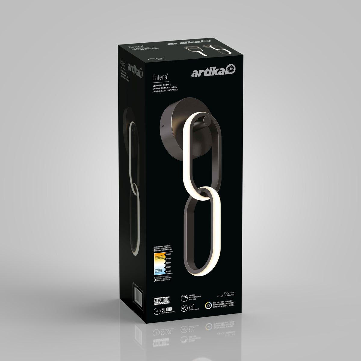 Catena lámpara de pared LED moderno 5 CCT
