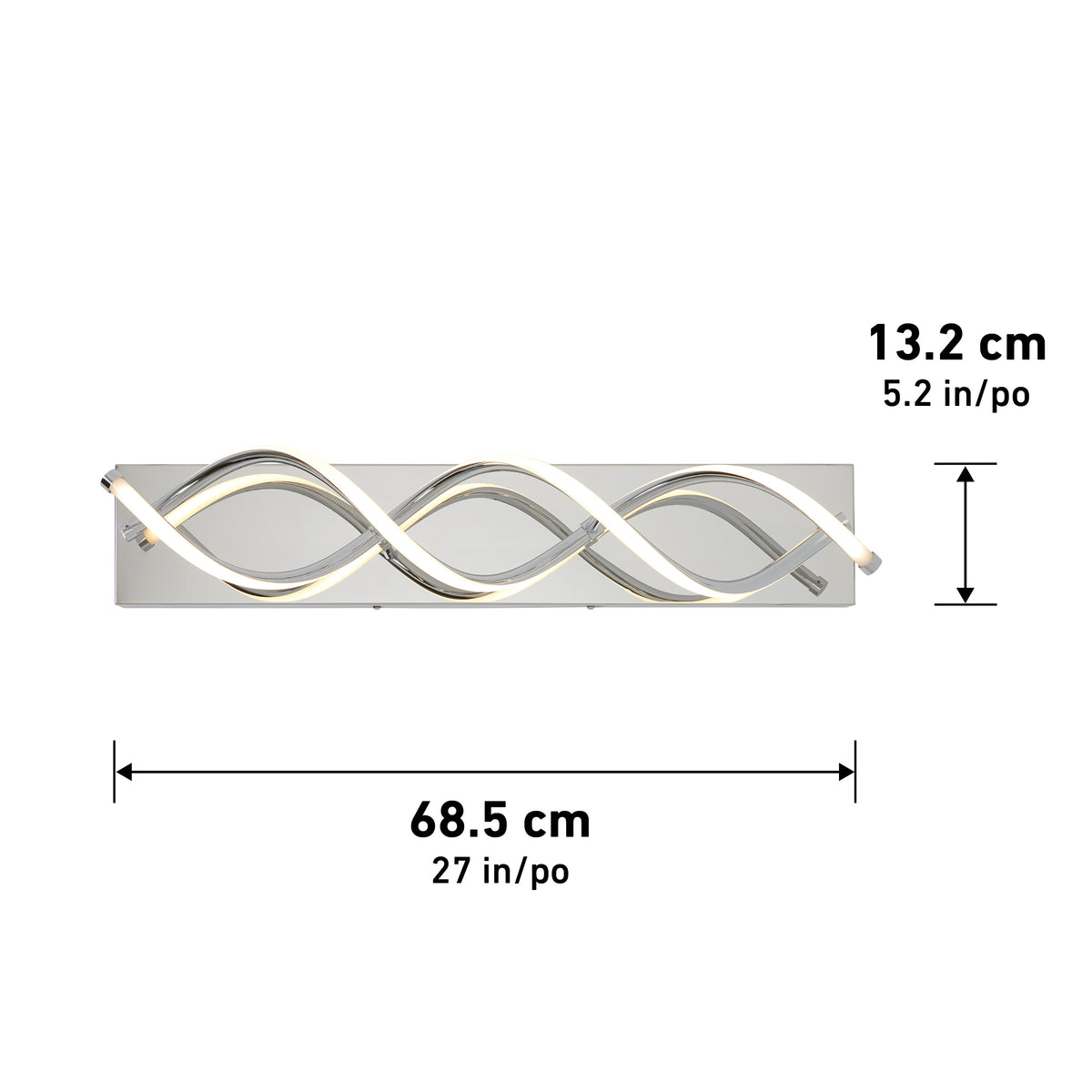 DNA modern LED bathroom vanity light