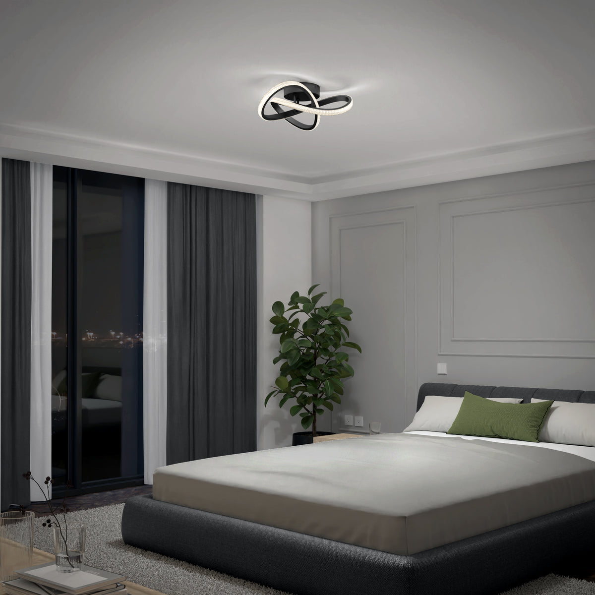 Morgan modern LED flush mount light 5 CCT