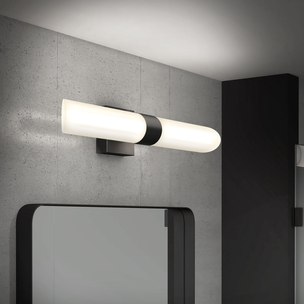 The Artika Wilton 27-in LED Vanity Bar features adjustable white light and a frosted glass shade for above your bathroom mirror.